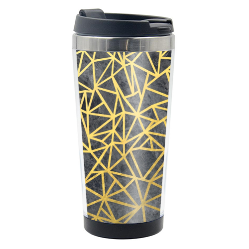 Ab Marb Out Gold - photo water bottle by Emeline Tate