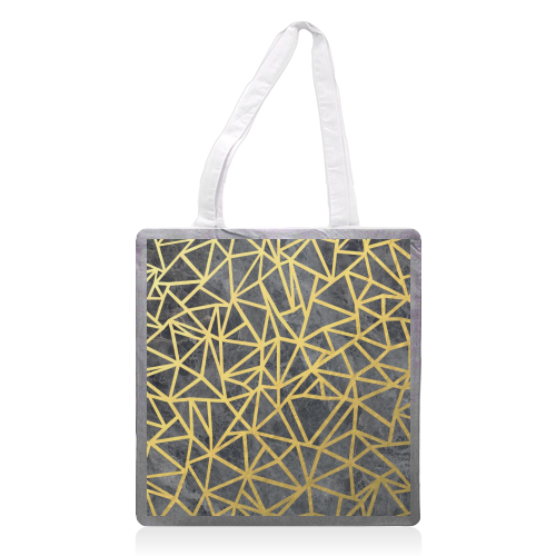 Ab Marb Out Gold - printed tote bag by Emeline Tate