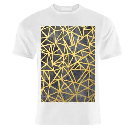 Ab Marb Out Gold - unique t shirt by Emeline Tate