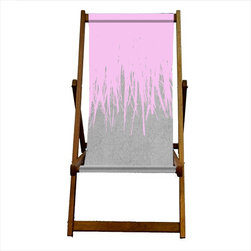 Concrete Fringe Blush  - canvas deck chair by Emeline Tate