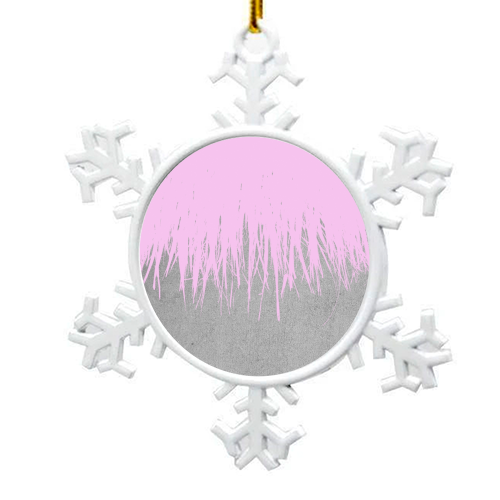Concrete Fringe Blush  - snowflake decoration by Emeline Tate