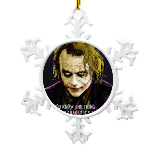 The Joker Says - snowflake decoration by Dan Avenell
