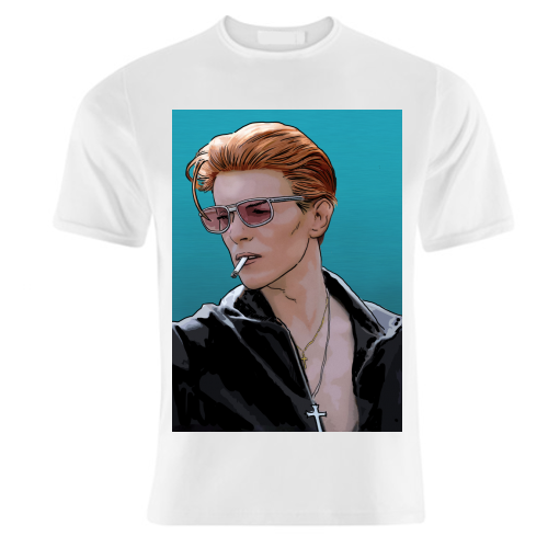 David Bowie - unique t shirt by Dan Avenell