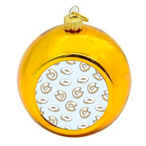Bagels and a Schmear - colourful christmas bauble by heartsandsharts