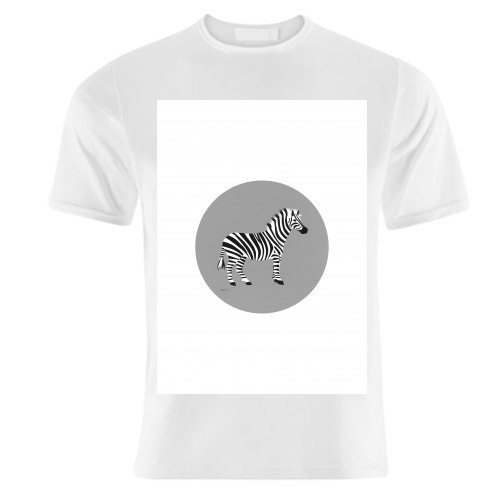 Zebra Monochrome - unique t shirt by Jessie Carr