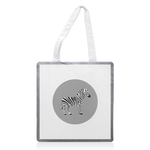 Zebra Monochrome - printed tote bag by Jessie Carr