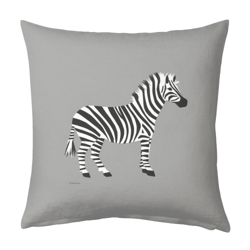 Zebra Monochrome - designed cushion by Jessie Carr