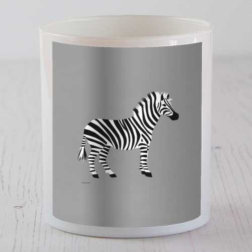 Zebra Monochrome - scented candle by Jessie Carr