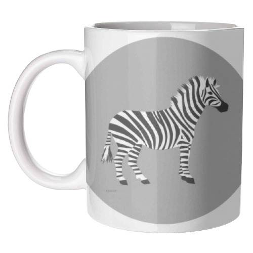 Zebra Monochrome - unique mug by Jessie Carr