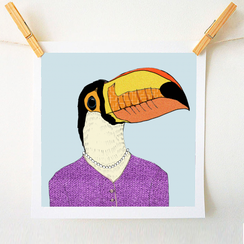 Lady Toucan - A1 - A4 art print by Casey Rogers