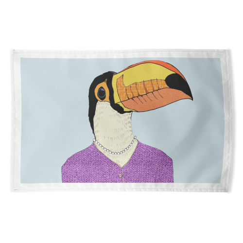 Lady Toucan - funny tea towel by Casey Rogers
