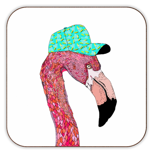 Urban Flamingo - personalised beer coaster by Casey Rogers