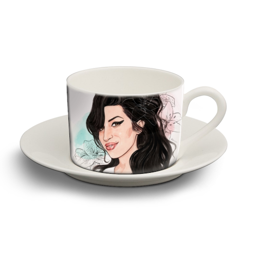 Amy - personalised cup and saucer by Helen Green