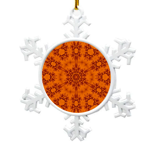 C22 Orange - snowflake decoration by XIX