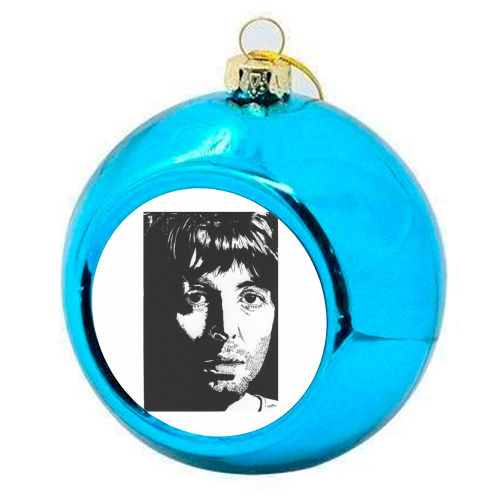 PAUL McCartney - colourful christmas bauble by Ivan Picknell