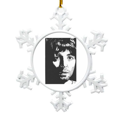 PAUL McCartney - snowflake decoration by Ivan Picknell