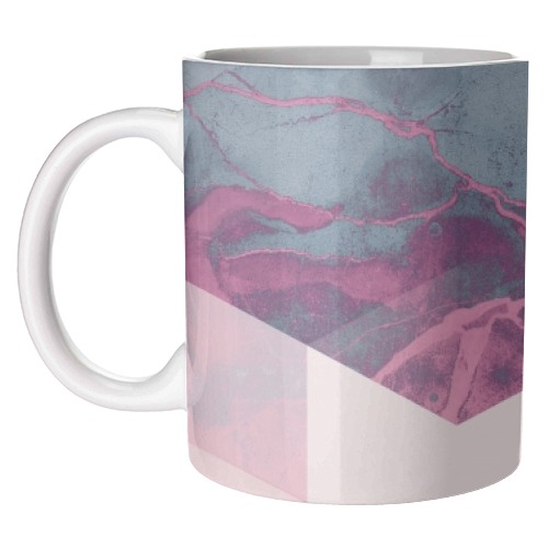 Pink Geometry - unique mug by EMANUELA CARRATONI