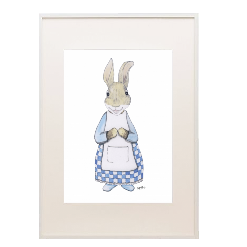 Nanna Bunny - framed poster print by Ivan Picknell
