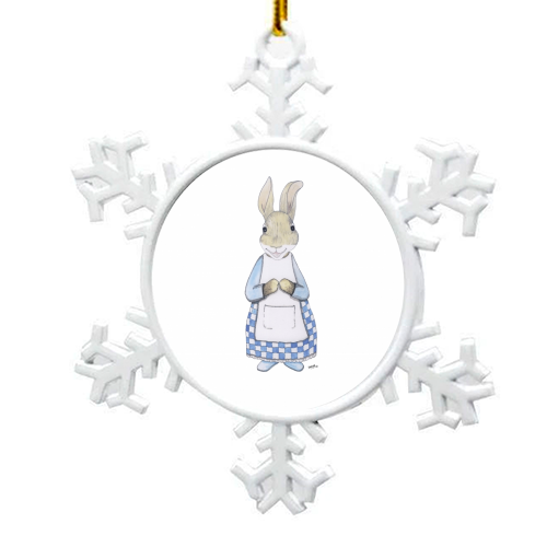 Nanna Bunny - snowflake decoration by Ivan Picknell