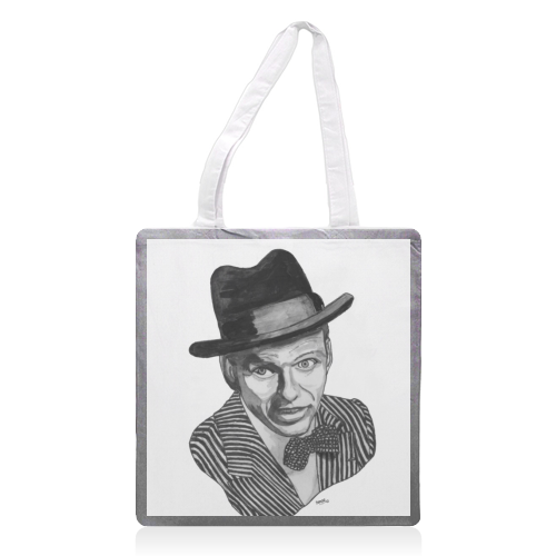 Frank Sinatra - printed tote bag by Ivan Picknell