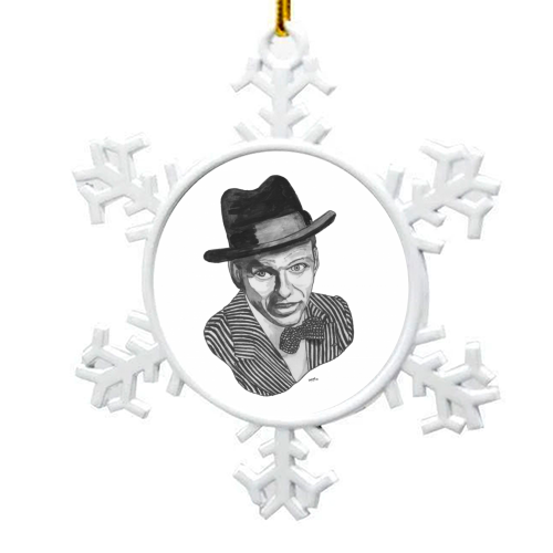 Frank Sinatra - snowflake decoration by Ivan Picknell
