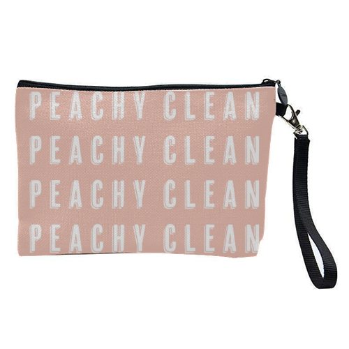 Peachy Clean Shadow Font - pretty makeup bag by Toni Scott