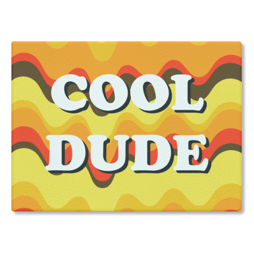 Cool Dude - glass chopping board by Adam Regester