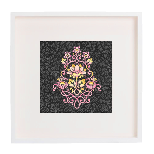 Rose Damask - framed poster print by Patricia Shea