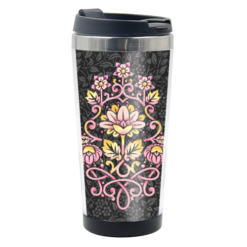 Rose Damask - photo water bottle by Patricia Shea