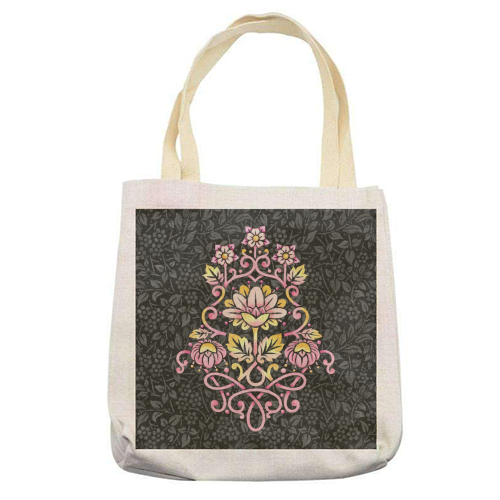 Rose Damask - printed tote bag by Patricia Shea