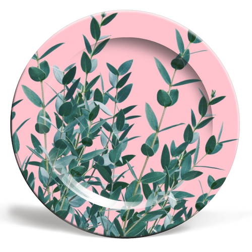 Eucalyptus Leaves Delight #5 #foliage #decor #art - ceramic dinner plate by Anita Bella Jantz
