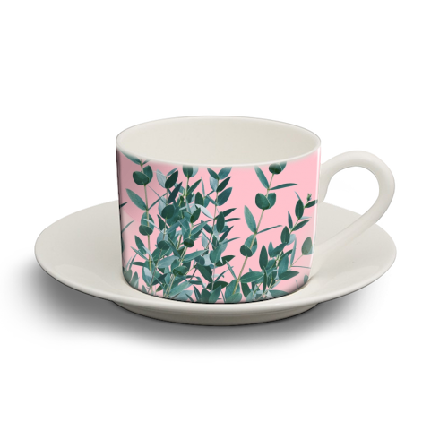 Eucalyptus Leaves Delight #5 #foliage #decor #art - personalised cup and saucer by Anita Bella Jantz