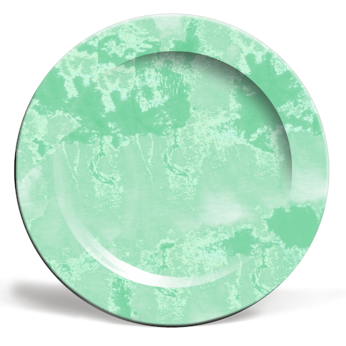 Sea Green Summer - ceramic dinner plate by Uma Prabhakar Gokhale