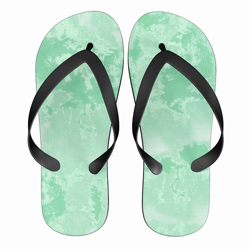Sea Green Summer - funny flip flops by Uma Prabhakar Gokhale