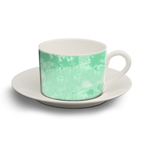 Sea Green Summer - personalised cup and saucer by Uma Prabhakar Gokhale