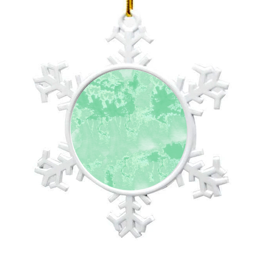 Sea Green Summer - snowflake decoration by Uma Prabhakar Gokhale