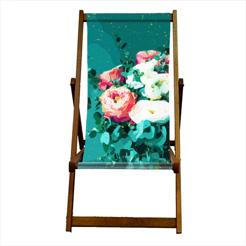 Floral & Confetti - canvas deck chair by Uma Prabhakar Gokhale