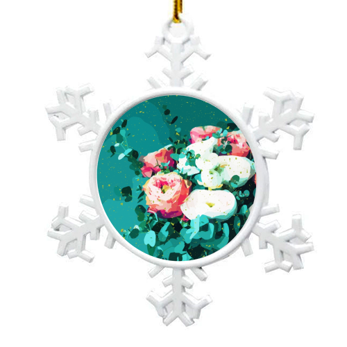 Floral & Confetti - snowflake decoration by Uma Prabhakar Gokhale