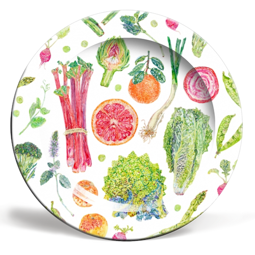 Spring Harvest - ceramic dinner plate by Becca Boyce