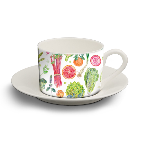 Spring Harvest - personalised cup and saucer by Becca Boyce