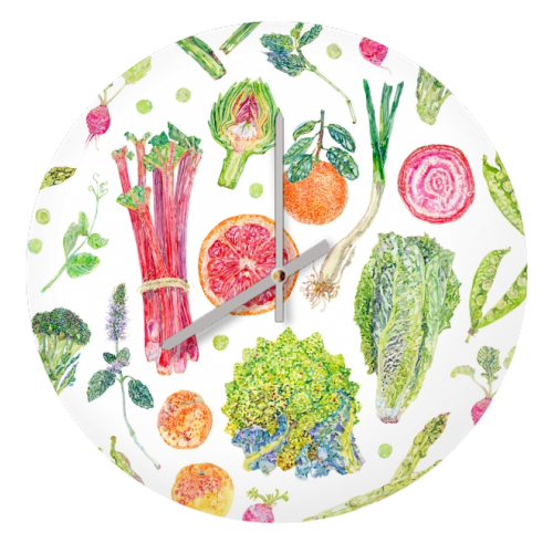 Spring Harvest - quirky wall clock by Becca Boyce