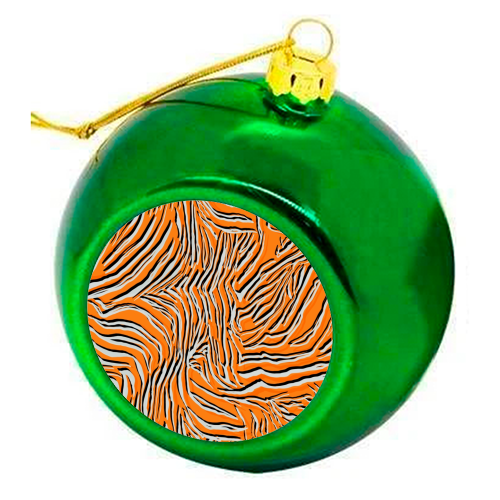 Show your Stripes - colourful christmas bauble by Yaz Raja