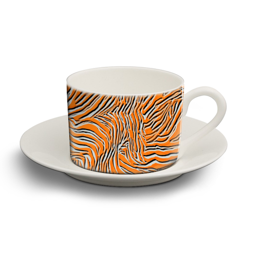 Show your Stripes - personalised cup and saucer by Yaz Raja