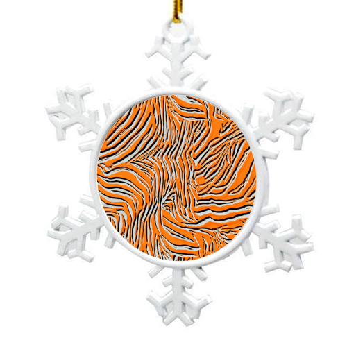 Show your Stripes - snowflake decoration by Yaz Raja