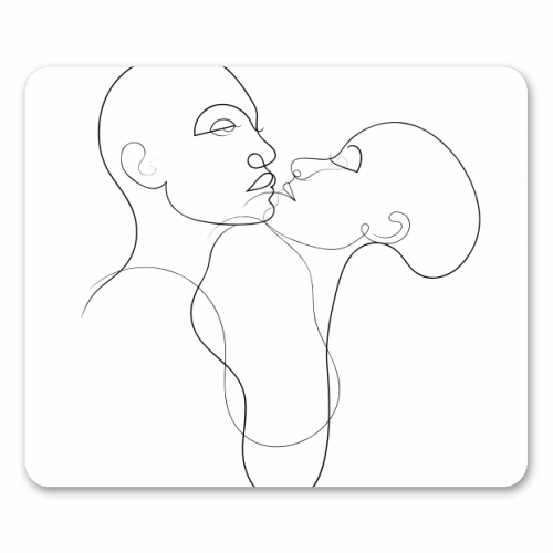 Prelude To A Kiss Line Portraits - funny mouse mat by Adam Regester