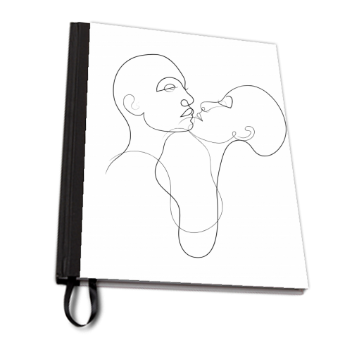 Prelude To A Kiss Line Portraits - personalised A4, A5, A6 notebook by Adam Regester