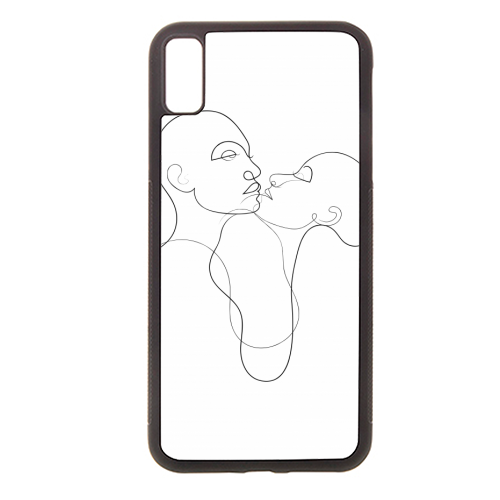 Prelude To A Kiss Line Portraits - stylish phone case by Adam Regester