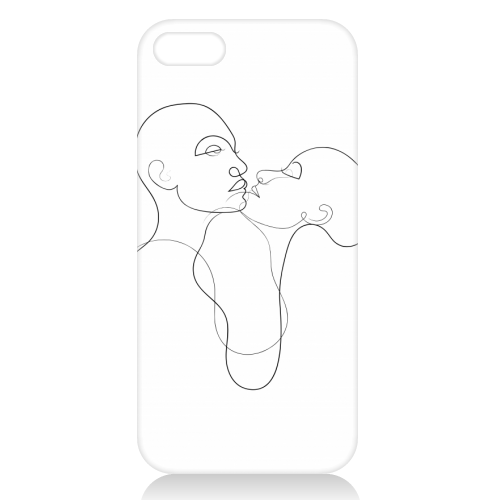 Prelude To A Kiss Line Portraits - unique phone case by Adam Regester