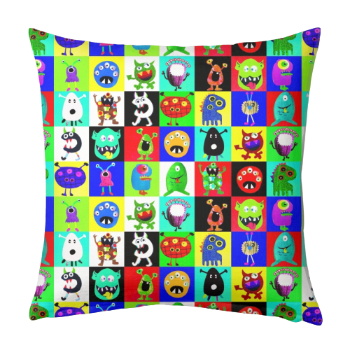 Monster club - designed cushion by Dominic Early