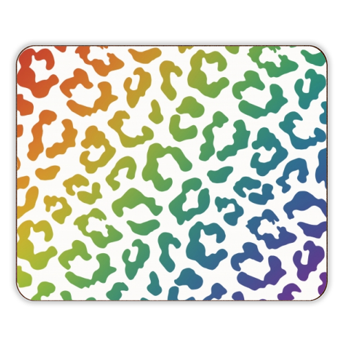 Rainbow animal print - designer placemat by Cheryl Boland